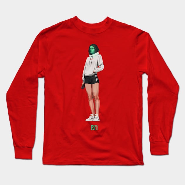 Lena Greene Long Sleeve T-Shirt by Sentruos